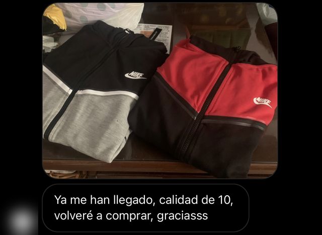 Mensaje de un cliente al recibir su pedido